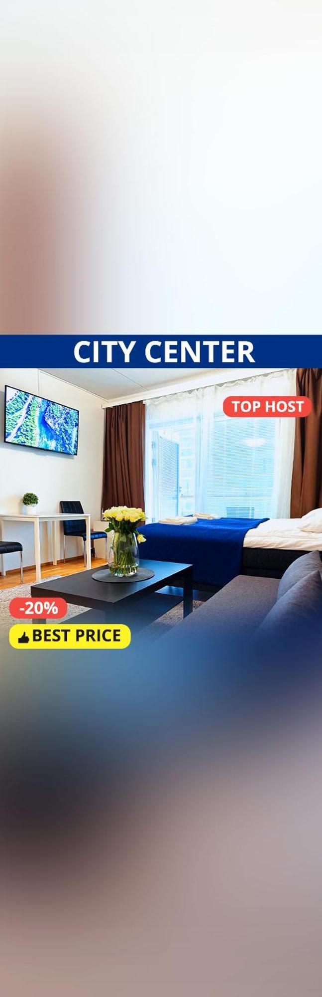 City Center 1R Studio With Perfect View, Parking Όουλου Εξωτερικό φωτογραφία